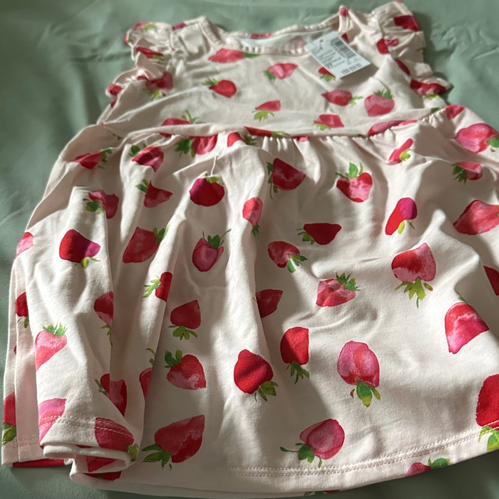 The Children's Place Pink Dress with Strawberry Print